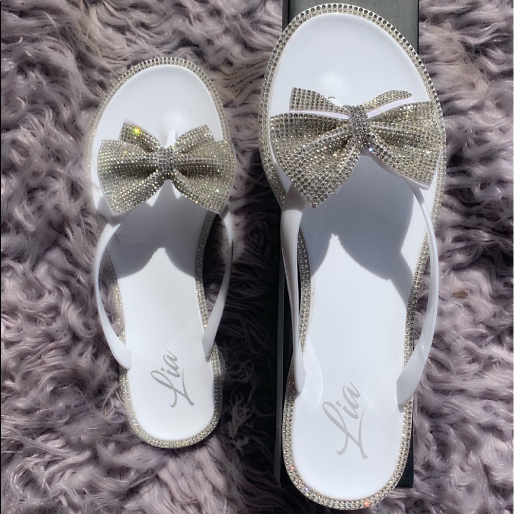 Lia glitter bow sandals